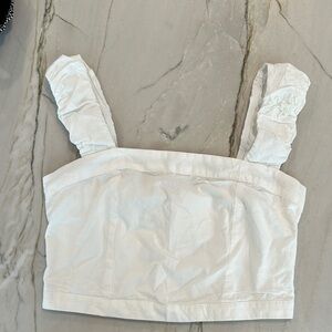 NWT Free People Ashley Tank optical white crop top